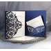 Dark Blue Marriage Invitation Card Wedding Supplies Lace Card Wholesale